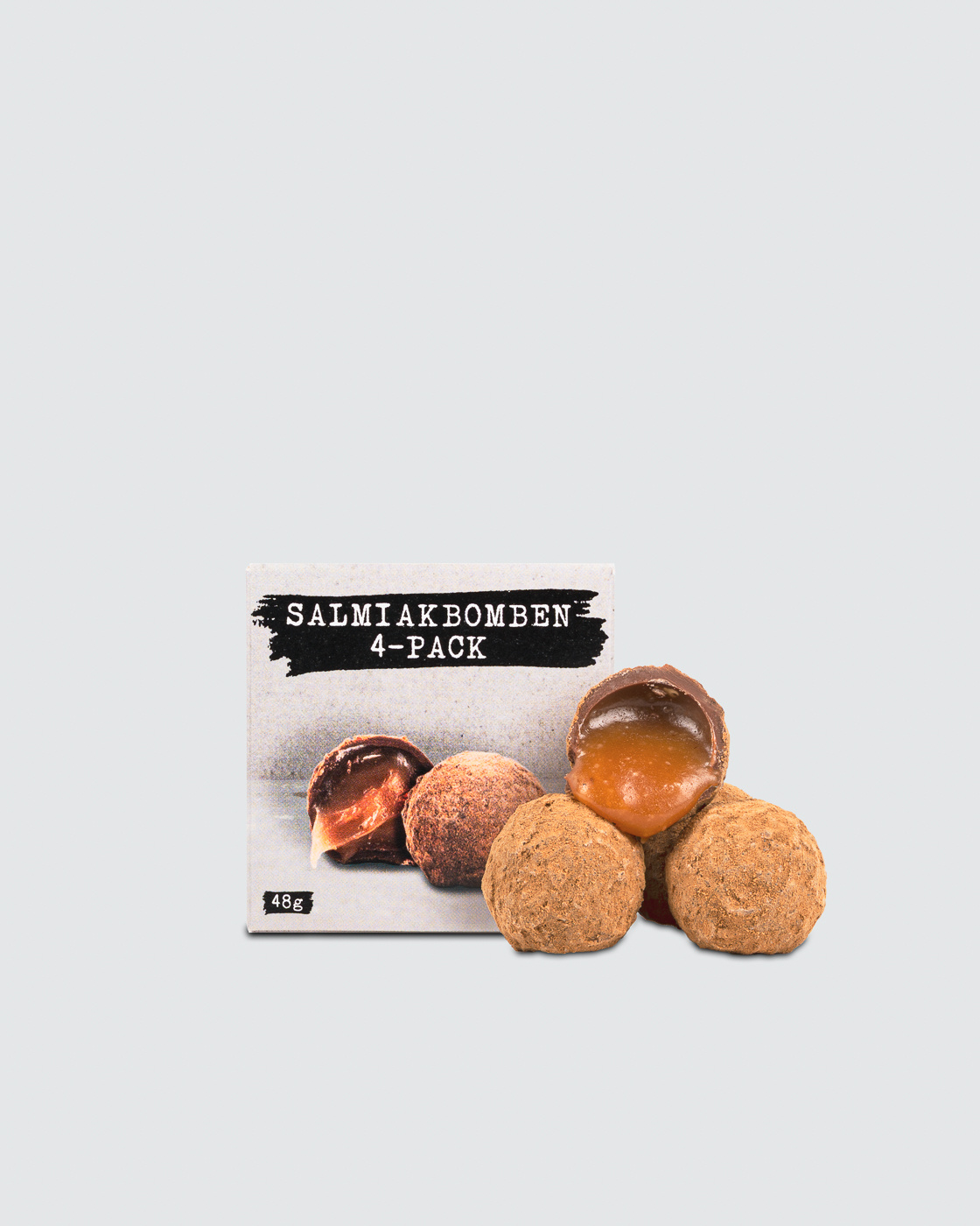 Salmiakbomben 4-pack i gruppen Lakrits med choklad hos Haupt Lakrits AB (100170074)