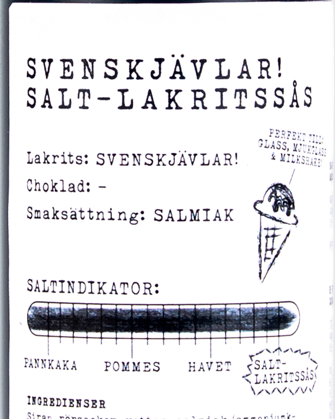 Svenskjävlar! Salt-lakritssås i gruppen Saltlakrits hos Haupt Lakrits AB (100170190)
