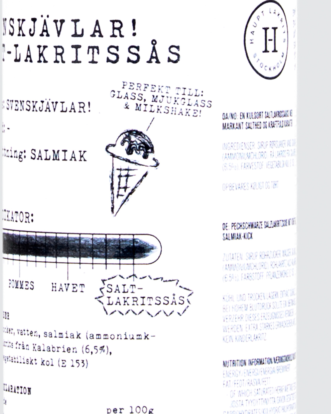 Svenskjävlar! Salt-lakritssås i gruppen Saltlakrits hos Haupt Lakrits AB (100170190)
